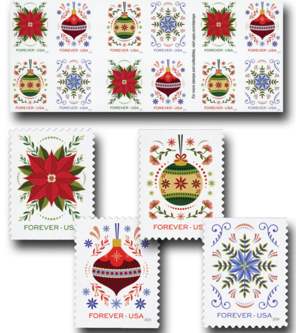 2024 Holiday Joy Forever Stamps