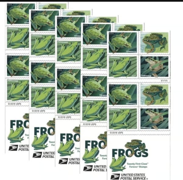 North American frogs USPS first class stamps (2019)