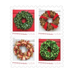 Holiday Wreaths Forever Stamps 2019