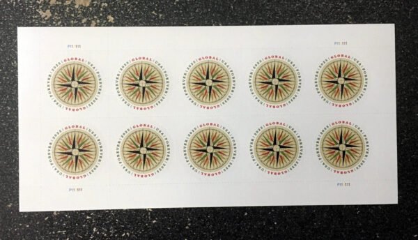 Usa 2025 Stamps Global Forever Compass Rose Sheet