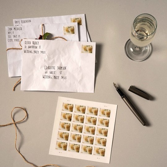 Wedding Roses Forever Stamps 2011