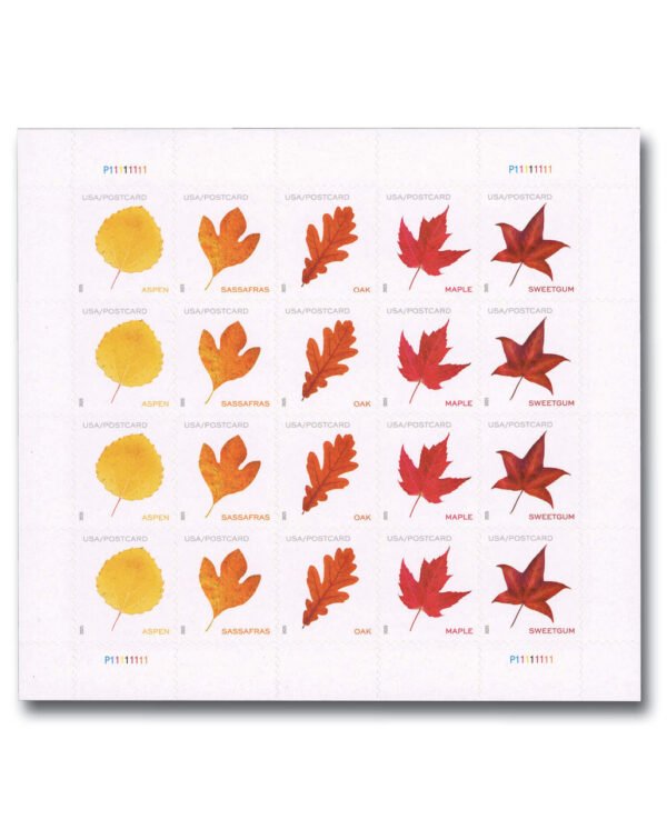 2025 Forever Postcard Rate - Vibrant Leaves (from sheet)